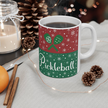 Pickleball Winter - Especial de Navidad - Taza de cerámica 11oz