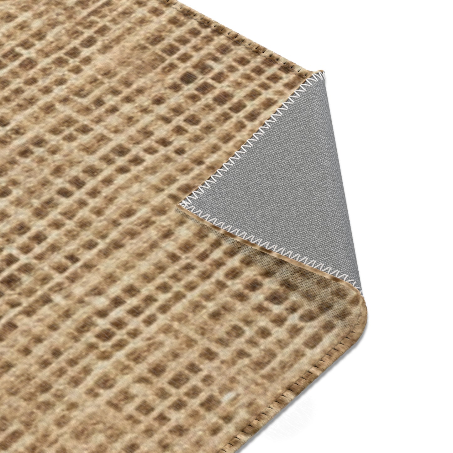 Burlap Fabric Faux Graphic, Area Rugs