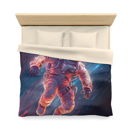 Astronauta en el espacio exterior - Galaxy Starfield Art - Funda nórdica de microfibra 