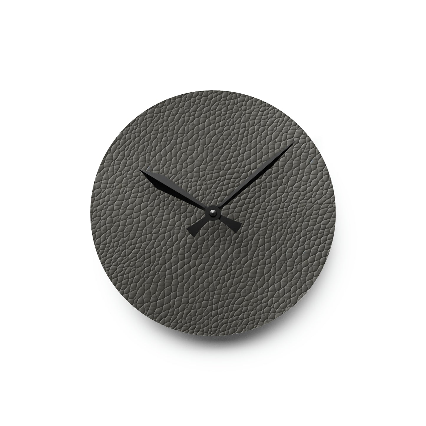 Grey Leather Design - Acrylic Wall Clock