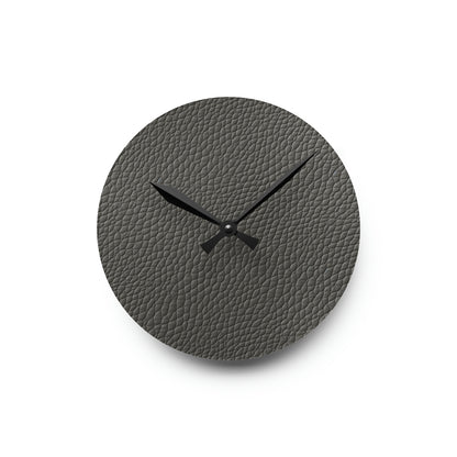 Grey Leather Design - Acrylic Wall Clock