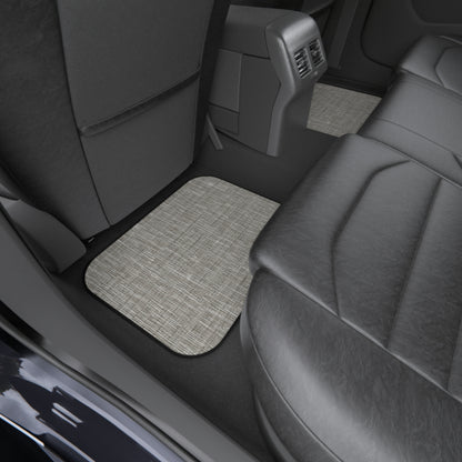 Silver Grey: Denim-Inspired, Contemporary Fabric Design - Car Mats (Set of 4)