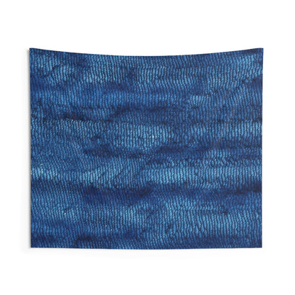 Blue Spectrum: Denim-Inspired Fabric Light to Dark - Indoor Wall Tapestries