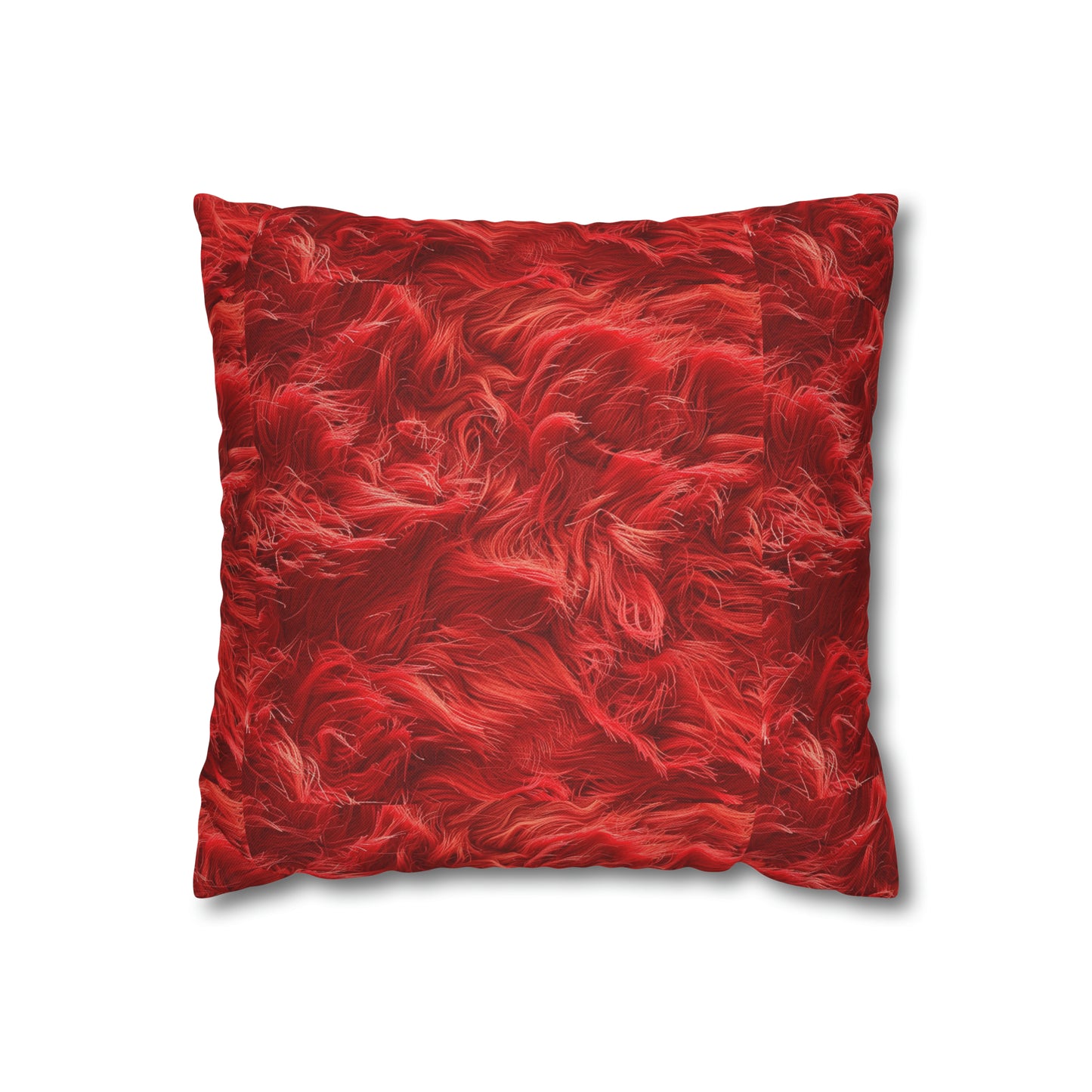 Fuzzy Infinity Case Red, Stylish Gift, Spun Polyester Square Pillowcase