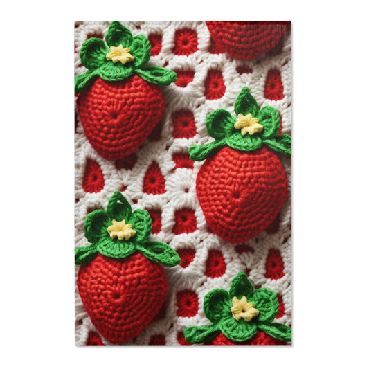 Strawberry Crochet Pattern - Amigurumi Strawberries - Fruit Design for Home and Gifts - Area Rugs