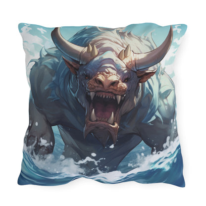 Bull Shark Fusion: Water Fantasy - Hybrid Ocean Marine Animal - Outdoor Pillows