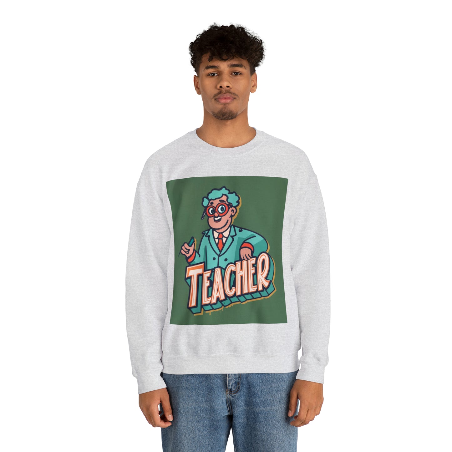 Science Teacher Gradebook Retro Teacher Classroom Scientist - Unisex Heavy Blend™ Crewneck Sweatshirt