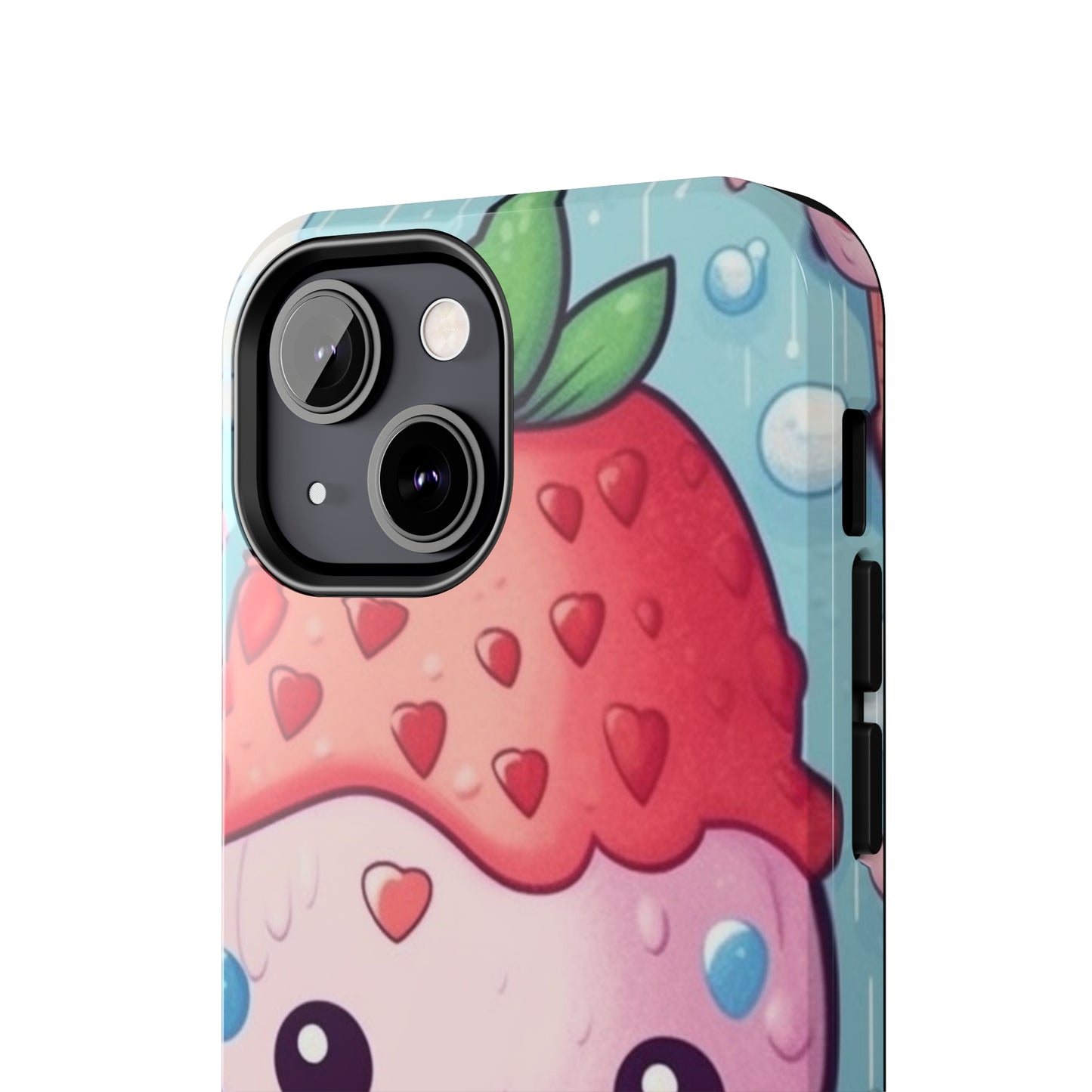 Kawaii Strawberry Sundae Cone - Traditional Japanese Anime Dessert Delight - Sweet Berry Otaku Gift - Tough Phone Cases