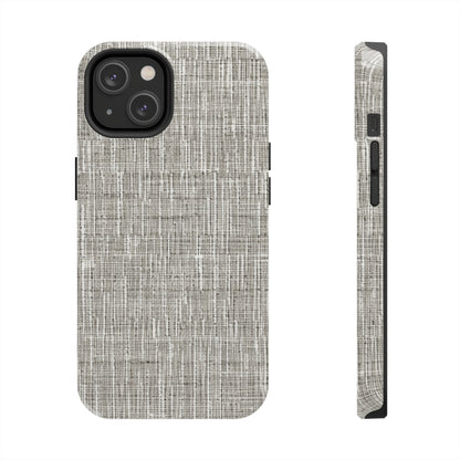 Silver Grey: Denim-Inspired, Contemporary Fabric Design - Tough Phone Cases