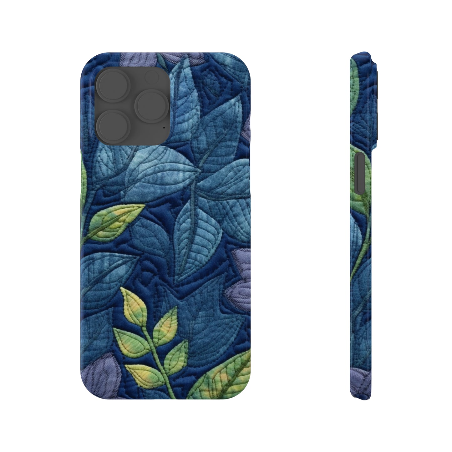 Azul bordado floral: inspirado en la mezclilla - Preventa de iPhone 15: fundas delgadas