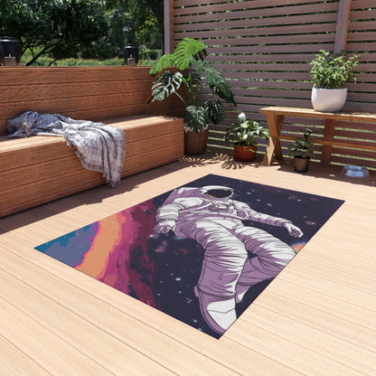 Astro Pioneer - Star-filled Galaxy Illustration - Outdoor Rug