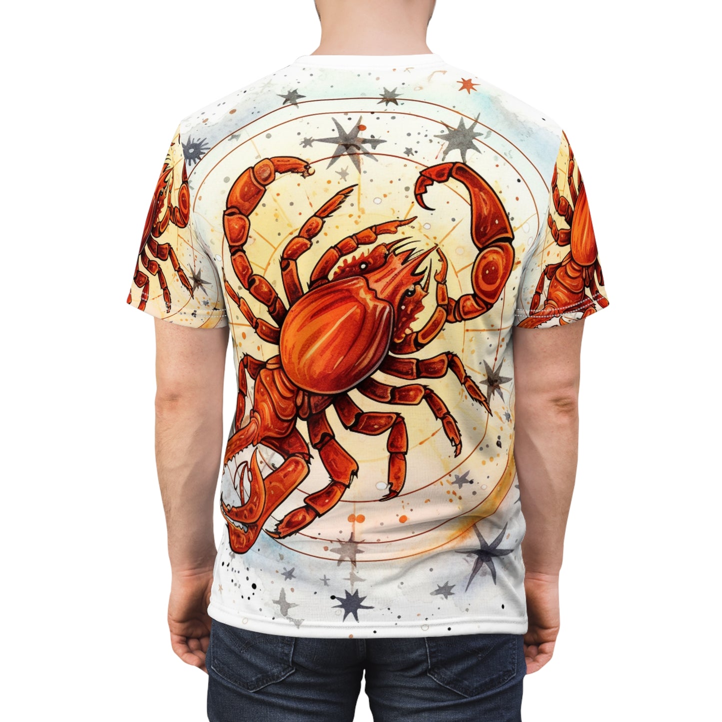 Prickly Scorpio Astrology - Sharp Zodiac Scorpion Celestial Horoscope - Unisex Cut & Sew Tee (AOP)