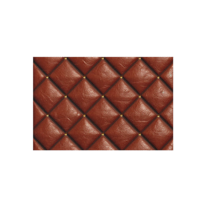 Brown Leather Cognac Pattern Rugged Durable Design Style - Outdoor Rug