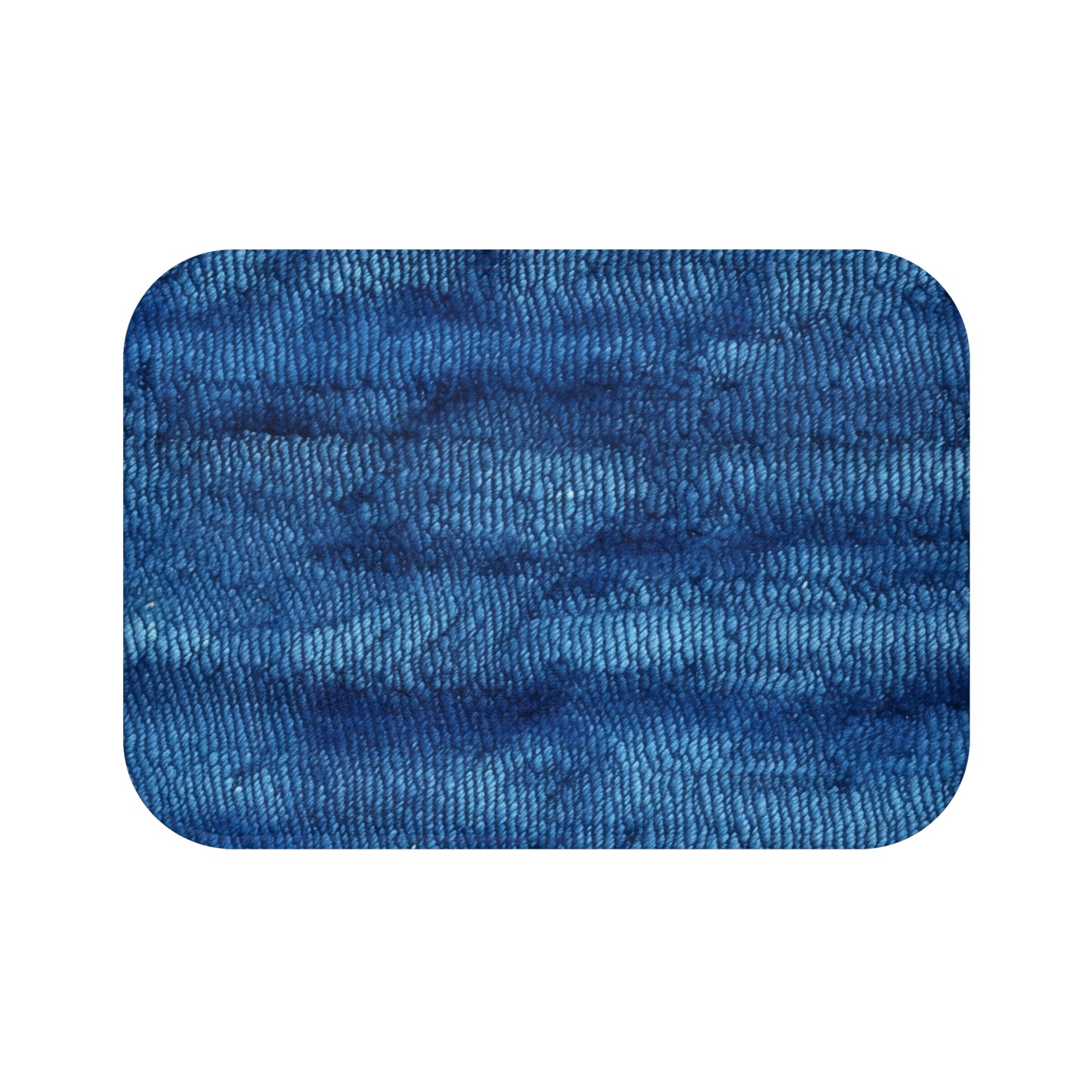 Blue Spectrum: Denim-Inspired Fabric Light to Dark - Bath Mat