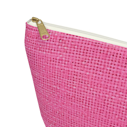 Doll-Like Pink Denim Designer Fabric Style - Accessory Pouch w T-bottom