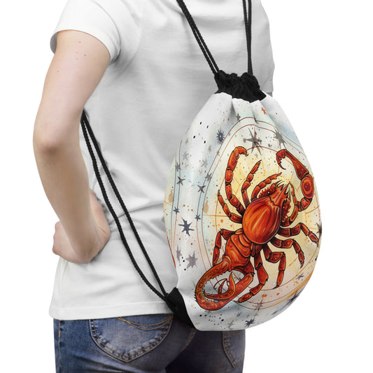 Prickly Scorpio Astrology - Sharp Zodiac Scorpion Celestial Horoscope - Drawstring Bag
