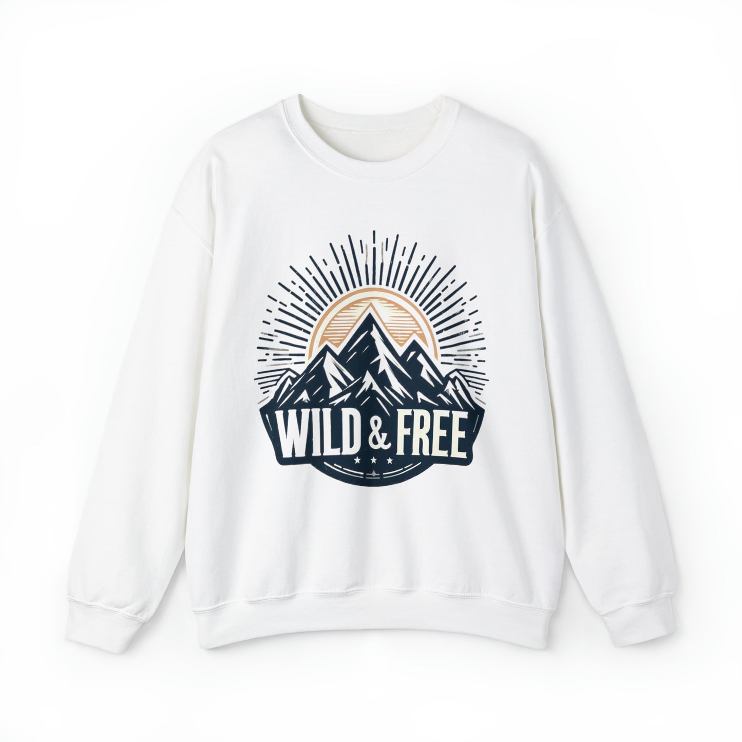 Wild and Free - Embrace Outdoors, Cozy Comfort Adventure Seekers - Unisex Heavy Blend™ Crewneck Sweatshirt