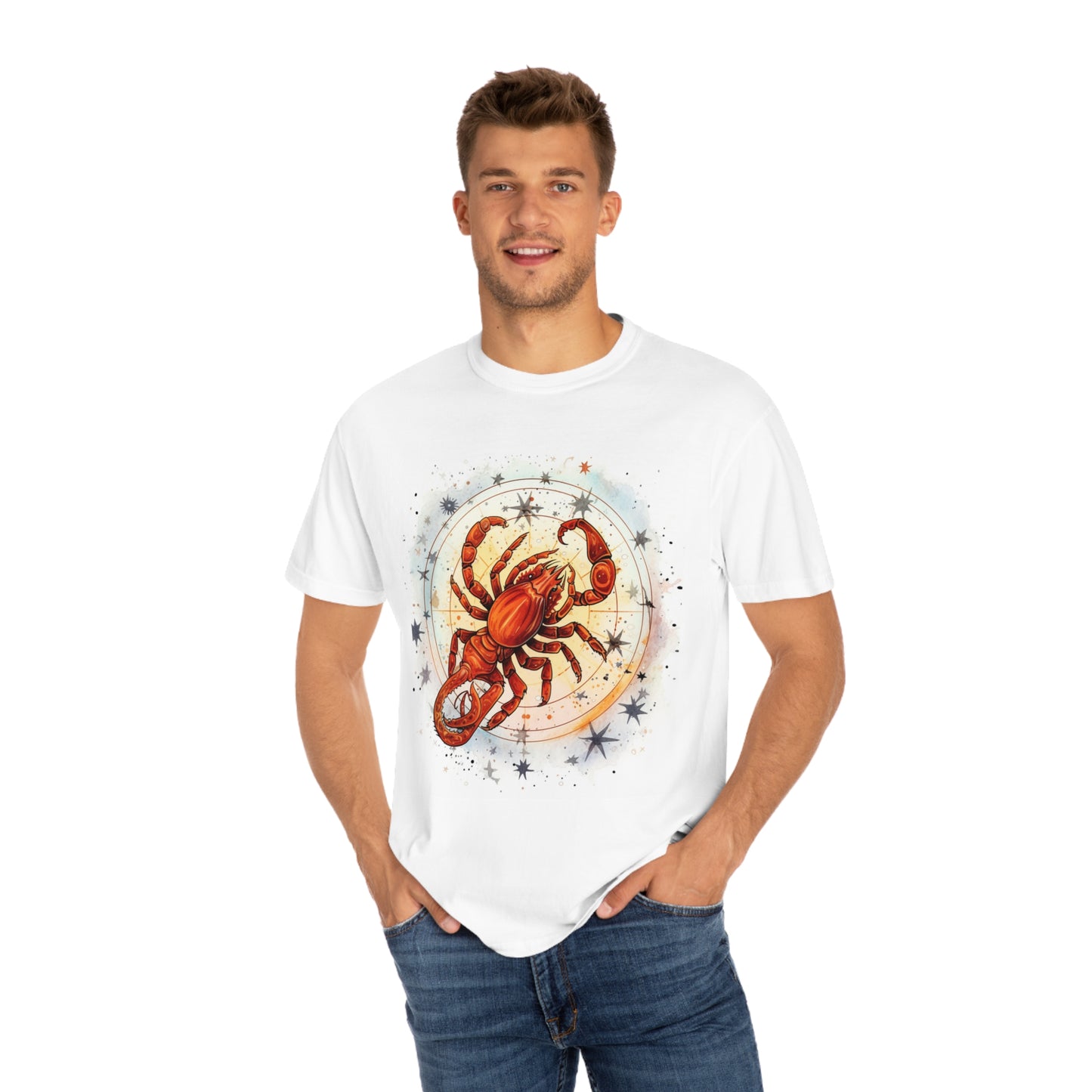 Prickly Scorpio Astrology - Sharp Zodiac Scorpion Celestial Horoscope - Unisex Garment-Dyed T-shirt