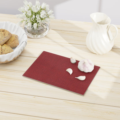 Bold Ruby Red: Denim-Inspired, Passionate Fabric Style - Cutting Board