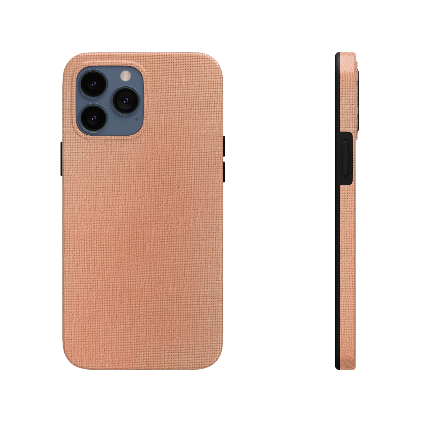 Soft Pink-Orange Peach: Denim-Inspired, Lush Fabric - Tough Phone Cases