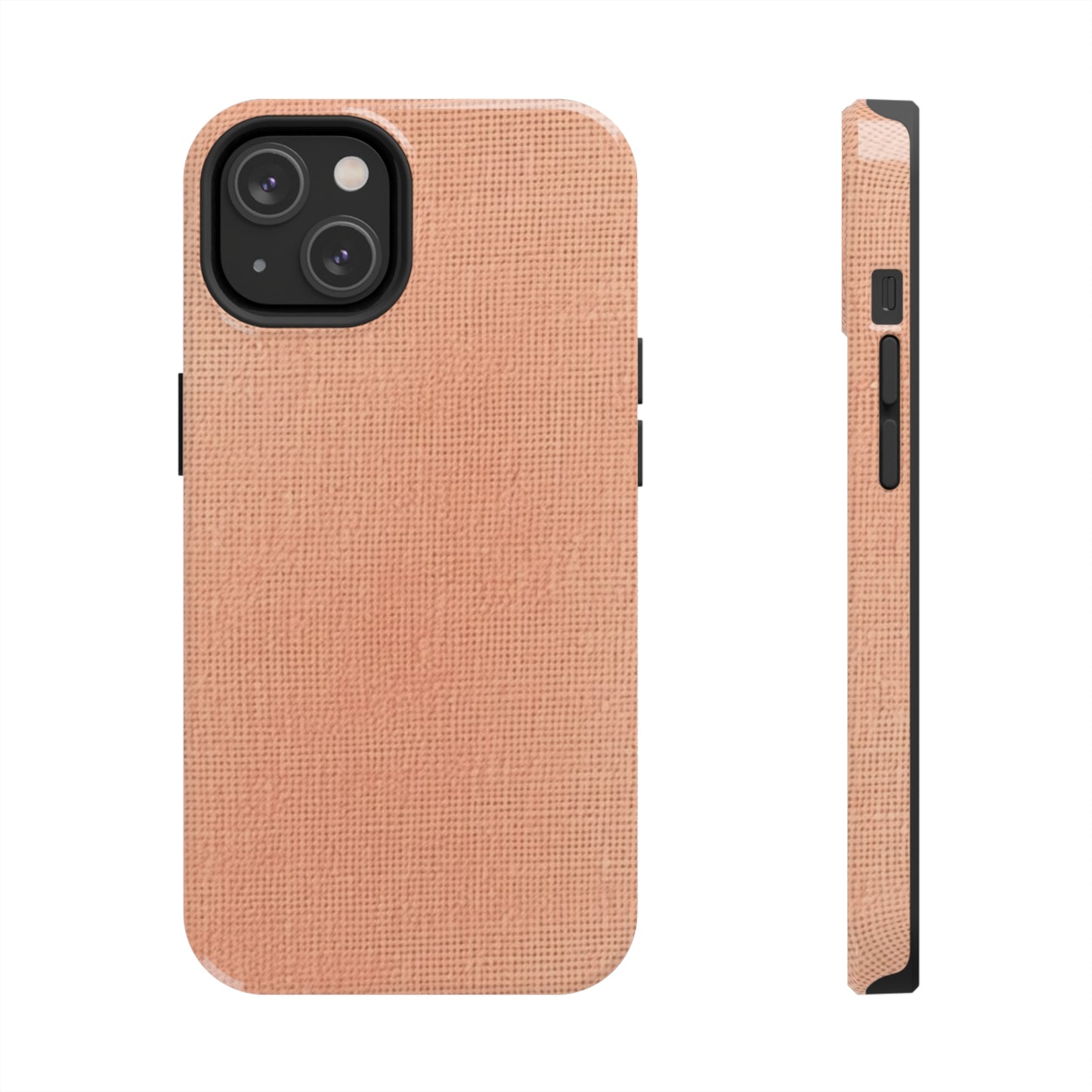 Soft Pink-Orange Peach: Denim-Inspired, Lush Fabric - Tough Phone Cases