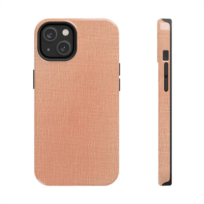 Soft Pink-Orange Peach: Denim-Inspired, Lush Fabric - Tough Phone Cases