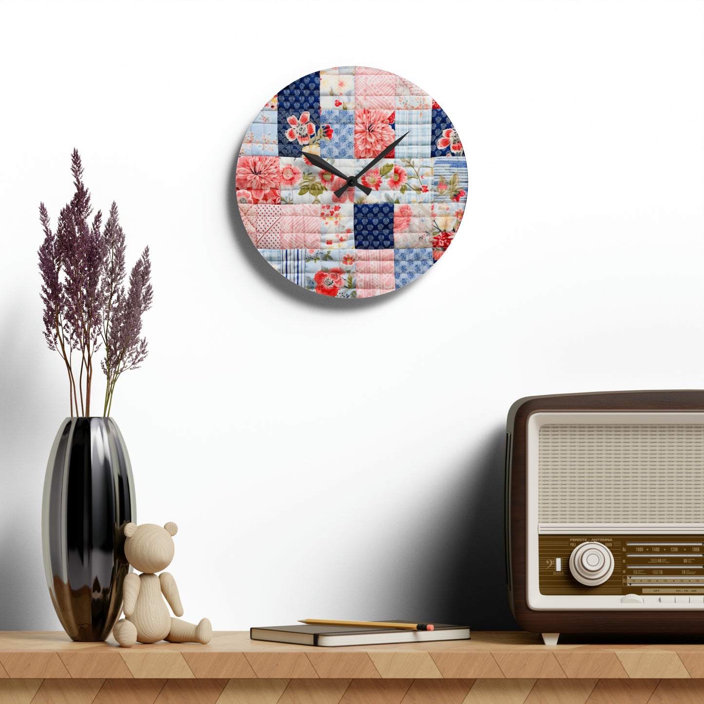 Quilt Design - Acrylic Wall Clock