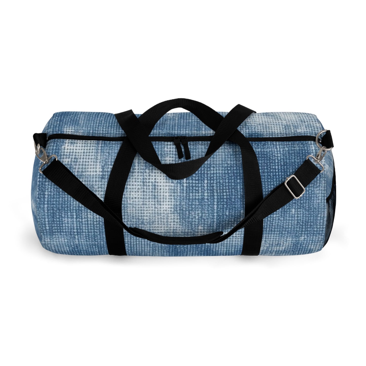 Faded Blue Washed-Out: Denim-Inspired, Style Fabric - Duffel Bag