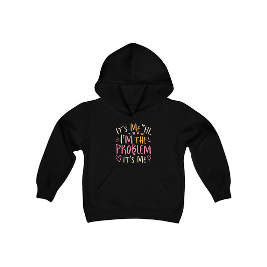 Its Me Hi Im The Problem Its Me - Retro Heart Valentine Gift - Youth Heavy Blend Hooded Sweatshirt