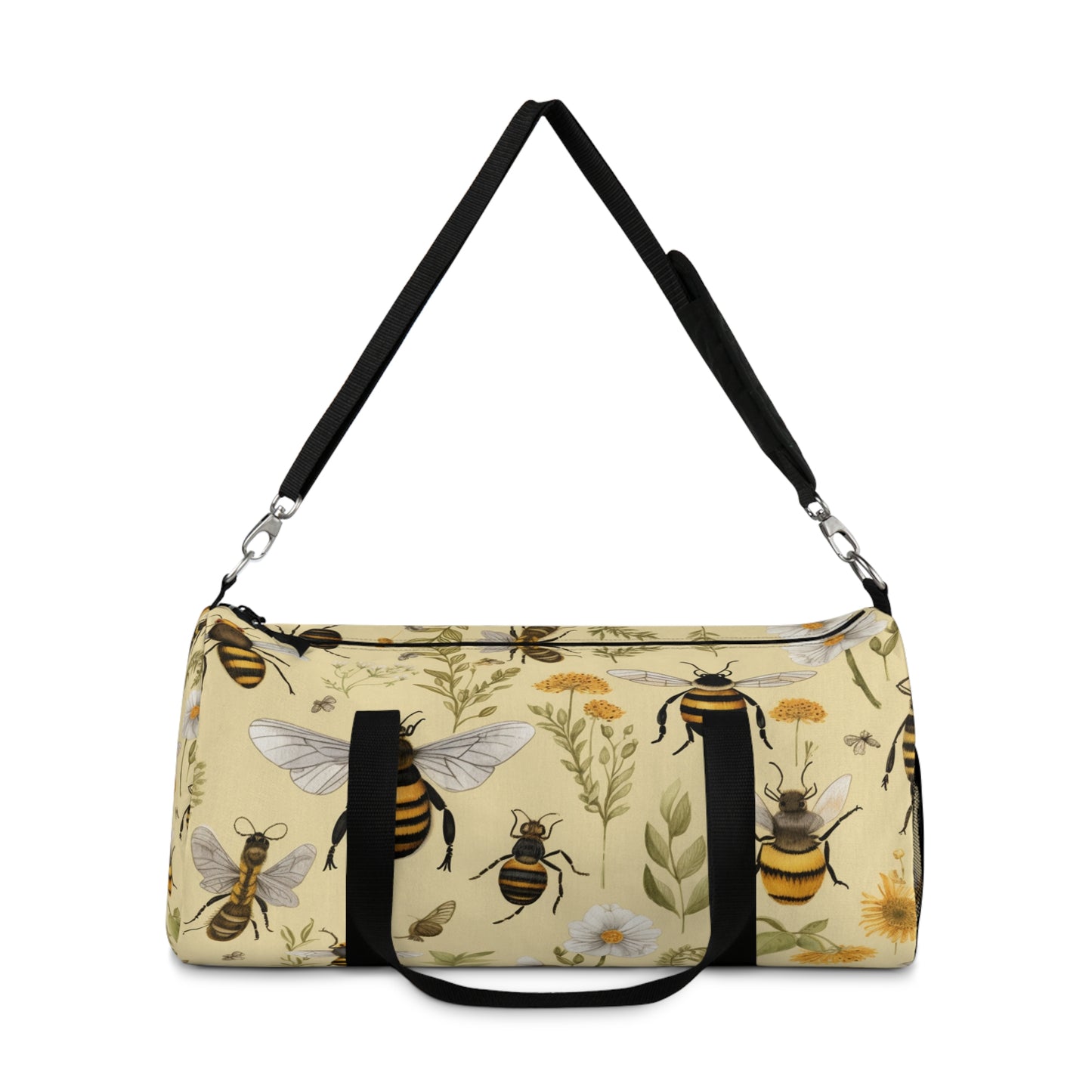 Whimsical Bee & Honeycombs Nature-Friendly Pattern Design Duffel Bag