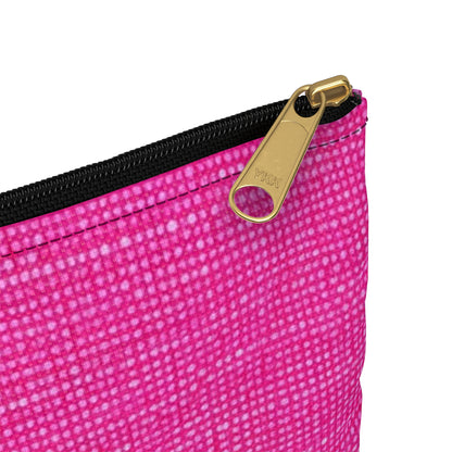 Hot Neon Pink Doll Like: Denim-Inspired, Bold & Bright Fabric - Accessory Pouch