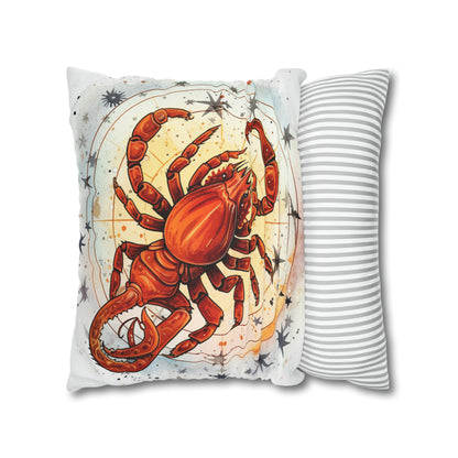 Prickly Scorpio Astrology - Sharp Zodiac Scorpion Celestial Horoscope - Spun Polyester Square Pillow Case