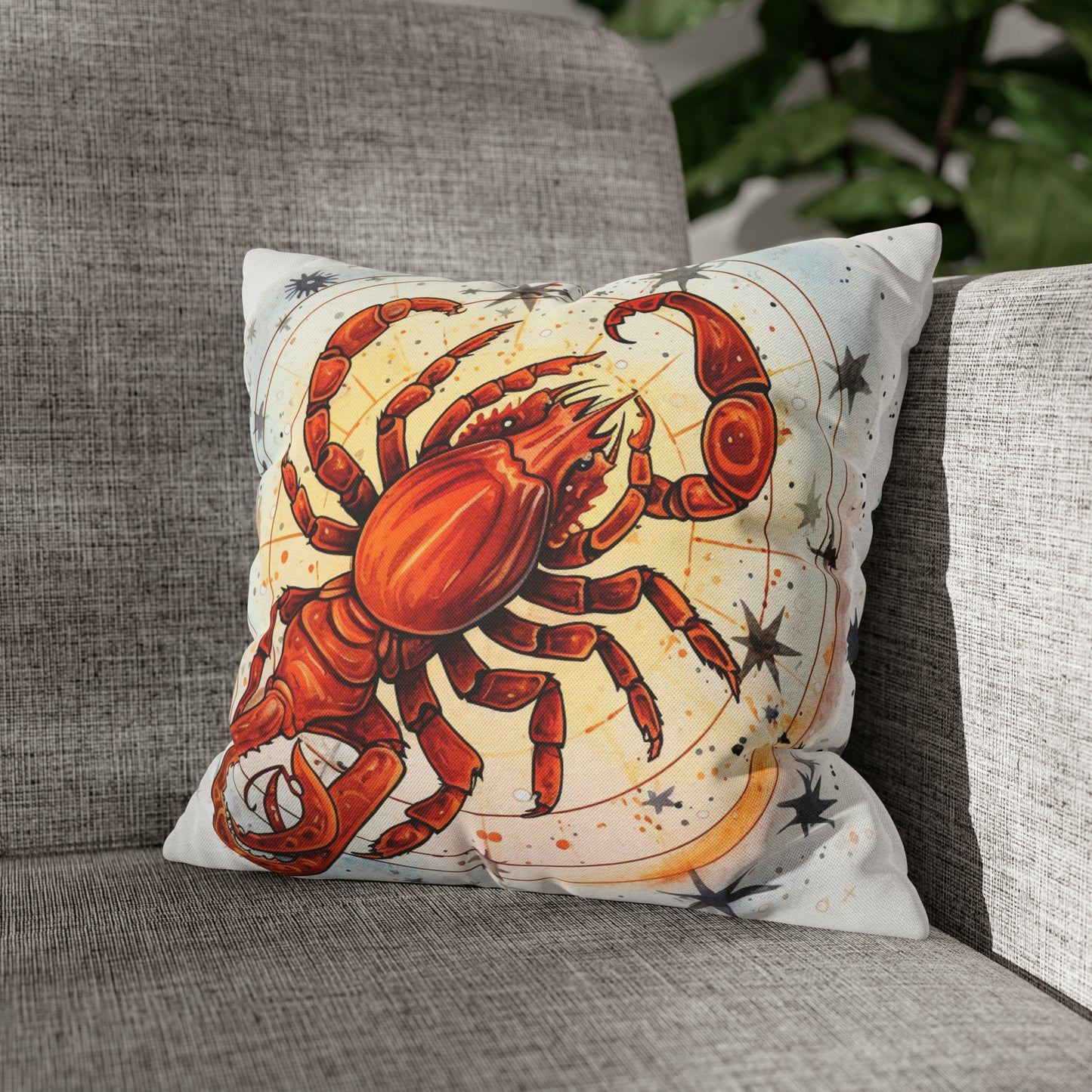 Prickly Scorpio Astrology - Sharp Zodiac Scorpion Celestial Horoscope - Spun Polyester Square Pillow Case