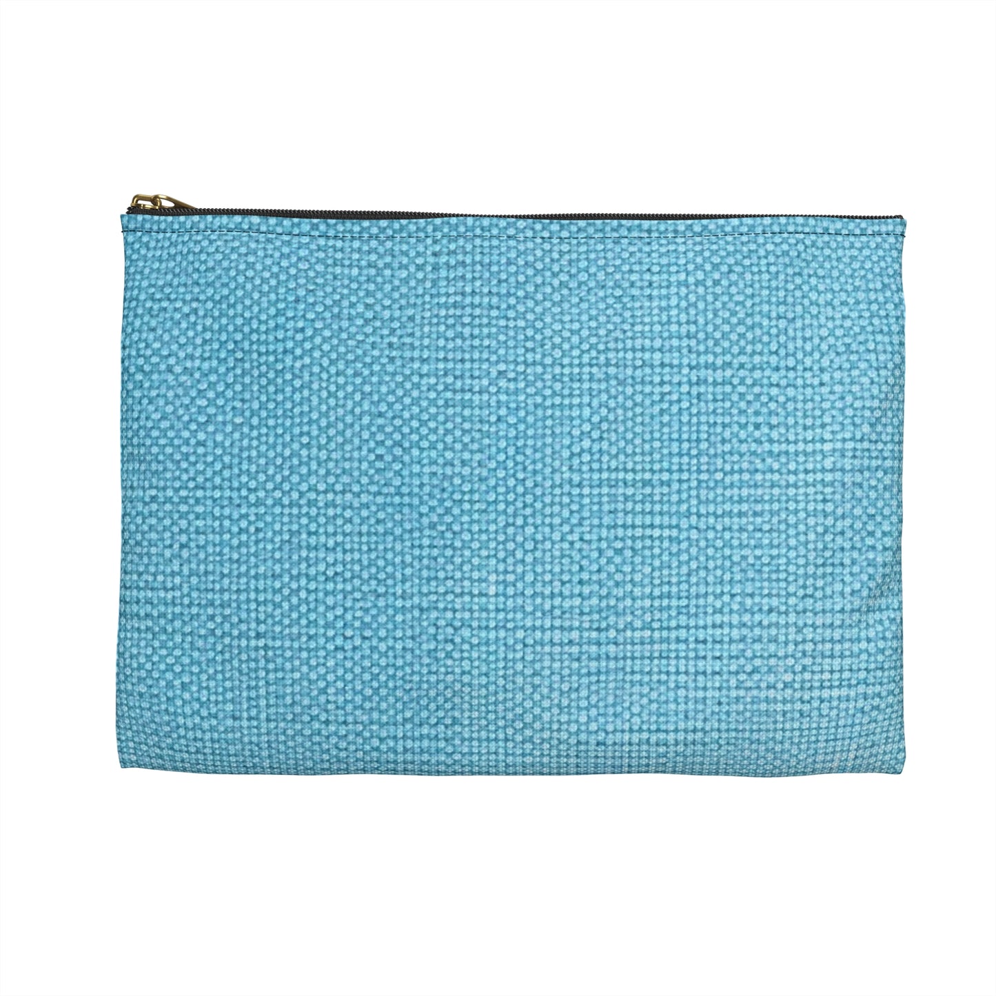 Bright Aqua Teal: Denim-Inspired Refreshing Blue Summer Fabric - Accessory Pouch