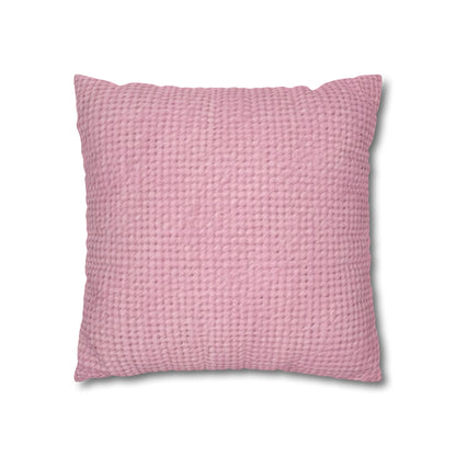 Blushing Garment Dye Pink: tela de tonos suaves inspirada en la mezclilla - Funda de almohada cuadrada de poliéster hilado