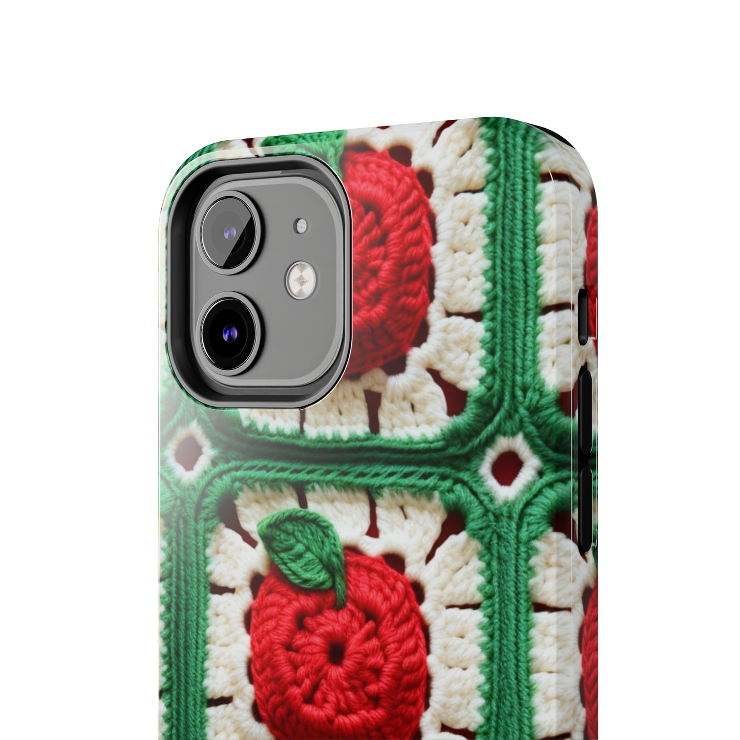 Apple Granny Square Crochet Pattern: Wild Fruit Tree, Delicious Red Design - Tough Phone Cases