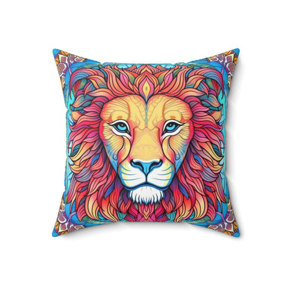 Astrological Leo - Cosmic Zodiac Constellation, Lion Symbol Art - Spun Polyester Square Pillow