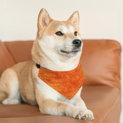 Burnt Orange/Rust: Denim-Inspired Autumn Fall Color Fabric - Pet Bandana Collar