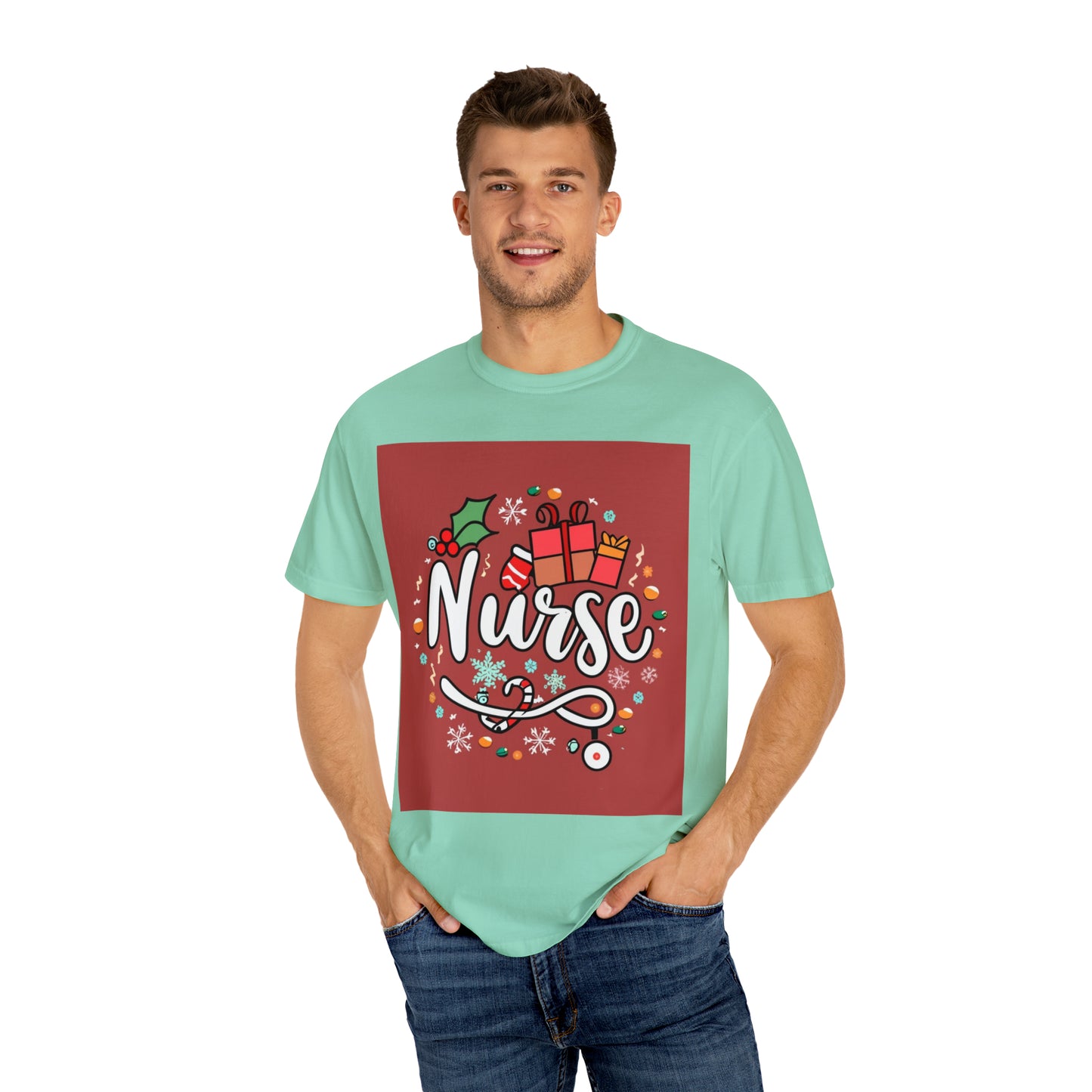 Christmas Nurse 2023 - Unisex Garment-Dyed T-shirt