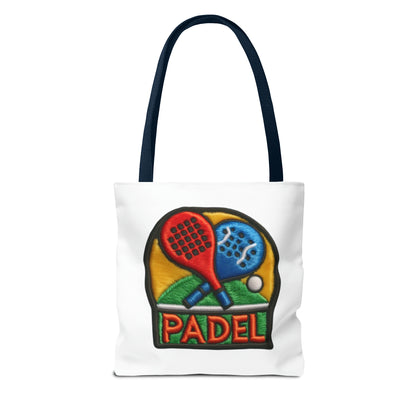 Padel Chenille Patch, Faux Graphic- Tote Bag (AOP)