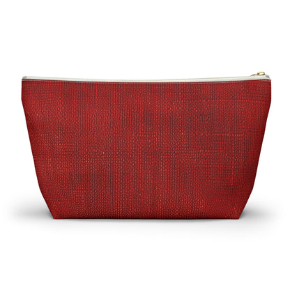 Juicy Red Berry Blast: Denim Fabric Inspired Design - Accessory Pouch w T-bottom