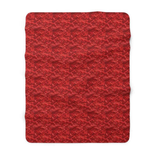 Fuzzy Infinity Blanket Red, Stylish Gift, Sherpa Fleece Blanket