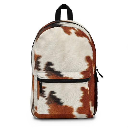 Hair Cowhide Leather Natural Design Tough Durable Rugged Style - Backpack