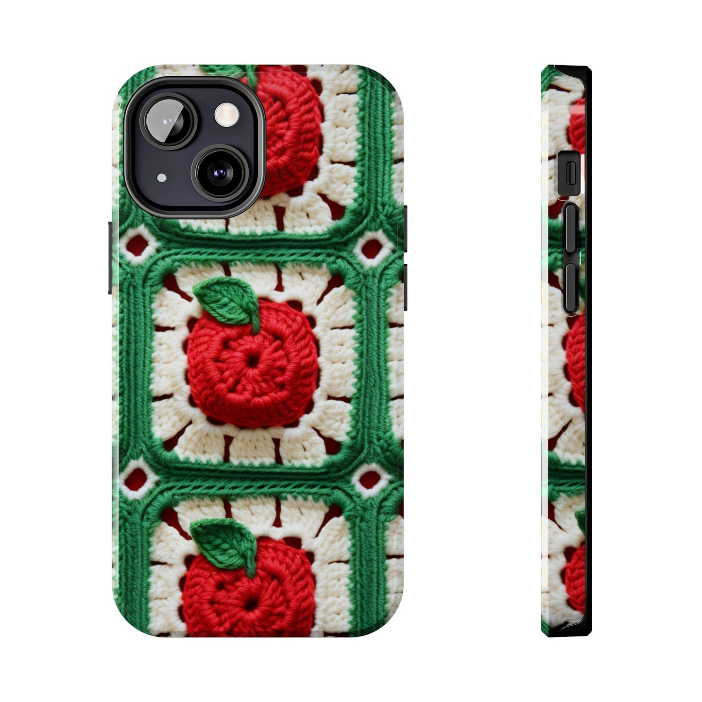 Apple Granny Square Crochet Pattern: Wild Fruit Tree, Delicious Red Design - Tough Phone Cases