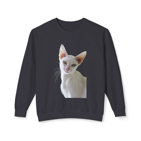 Oriental Cat Short Hair, Kitten Lover Gift, Unisex Lightweight Crewneck Sweatshirt
