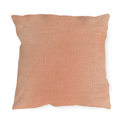 Soft Pink-Orange Peach: Denim-Inspired, Lush Fabric - Outdoor Pillows