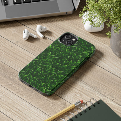 Touch Grass Indoor Style Outdoor Green Artificial Grass Turf - Tough Phone Cases