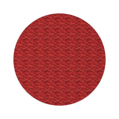 Fuzzy Infinity Rug Red, Stylish Gift, Round Rug