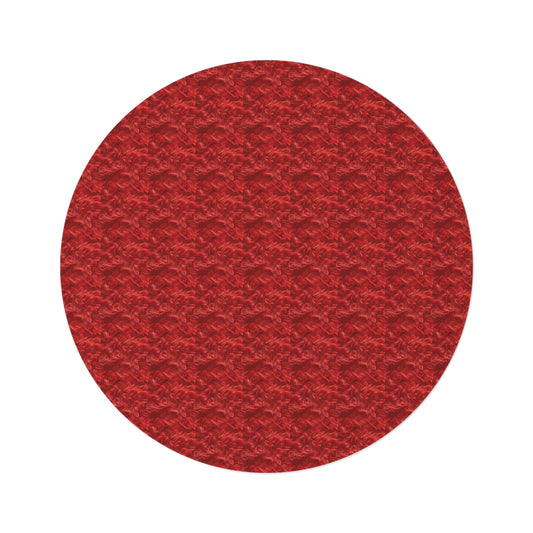 Fuzzy Infinity Rug Red, Stylish Gift, Round Rug