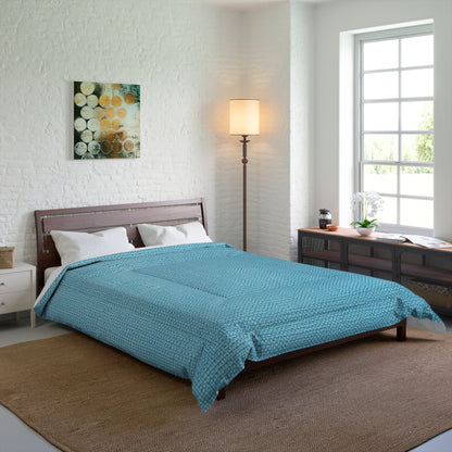 Bright Aqua Teal: Denim-Inspired Refreshing Blue Summer Fabric - Comforter